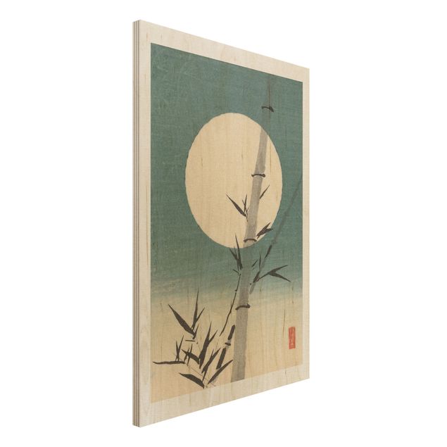 Decoración de cocinas Japanese Drawing Bamboo And Moon