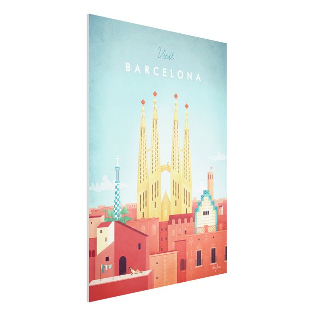 Decoración de cocinas Travel Poster - Barcelona