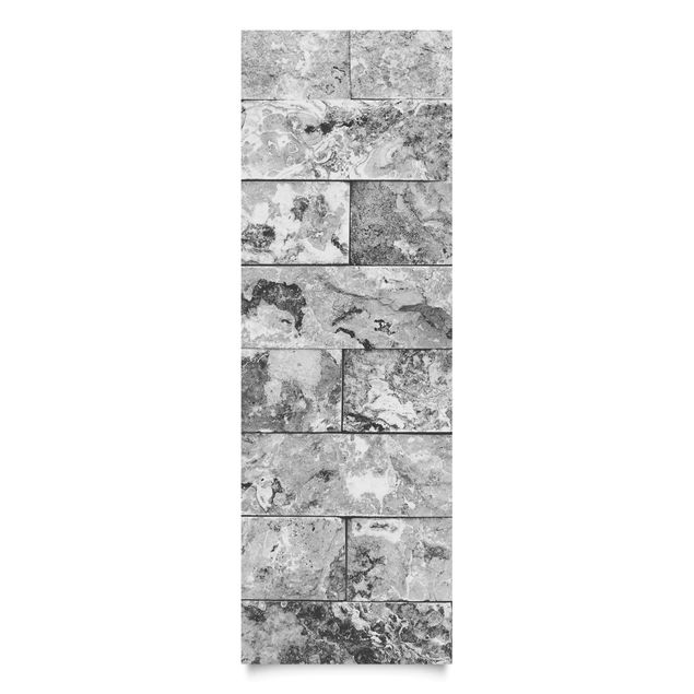 Láminas adhesivas en gris Stone Wall Natural Marble Gray