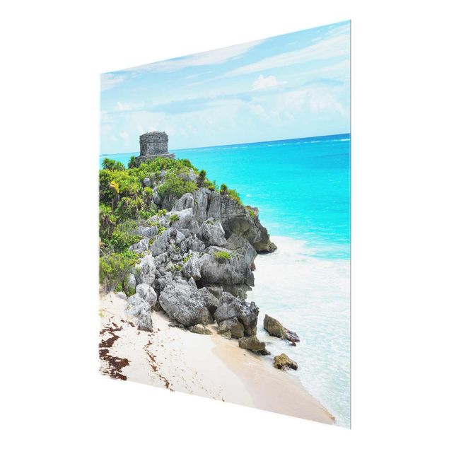 Cuadro con paisajes Caribbean Coast Tulum Ruins