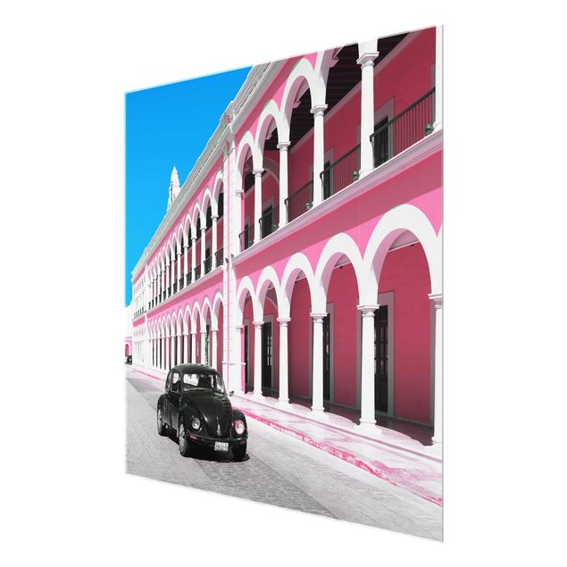 Cuadros arquitectura Black Beetle Pink Facade