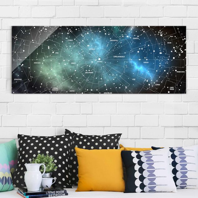 Decoración cocina Stellar Constellation Map Galactic Nebula