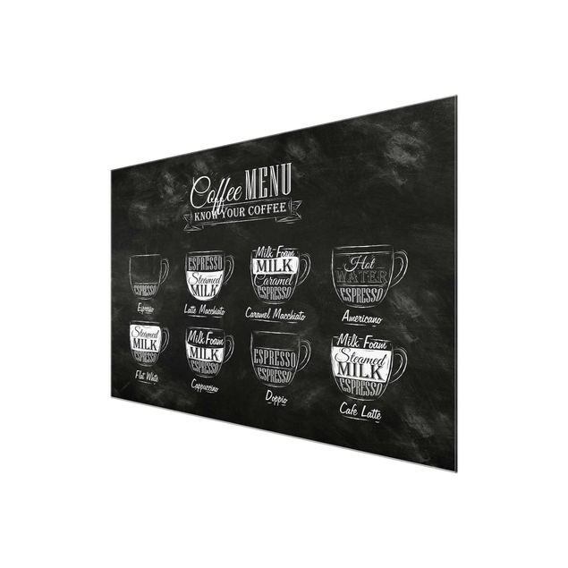 Cuadros modernos Coffee Varieties Chalkboard