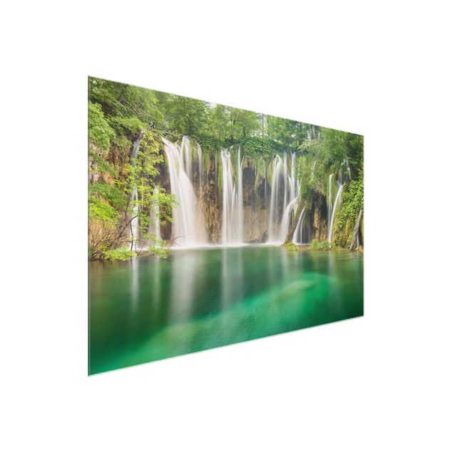 Cuadros de cristal paisajes Waterfall Plitvice Lakes