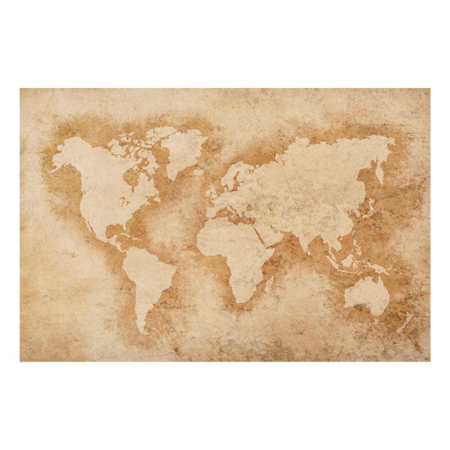 Cuadros modernos Antique World Map