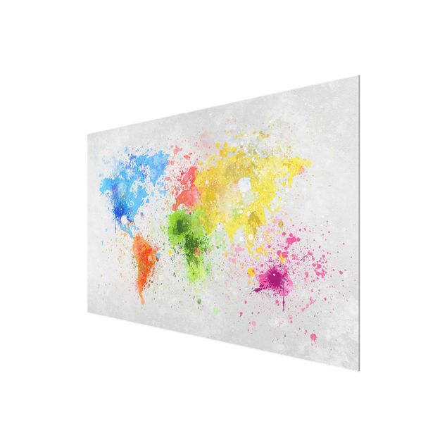 Cuadros decorativos Colourful Splodges World Map