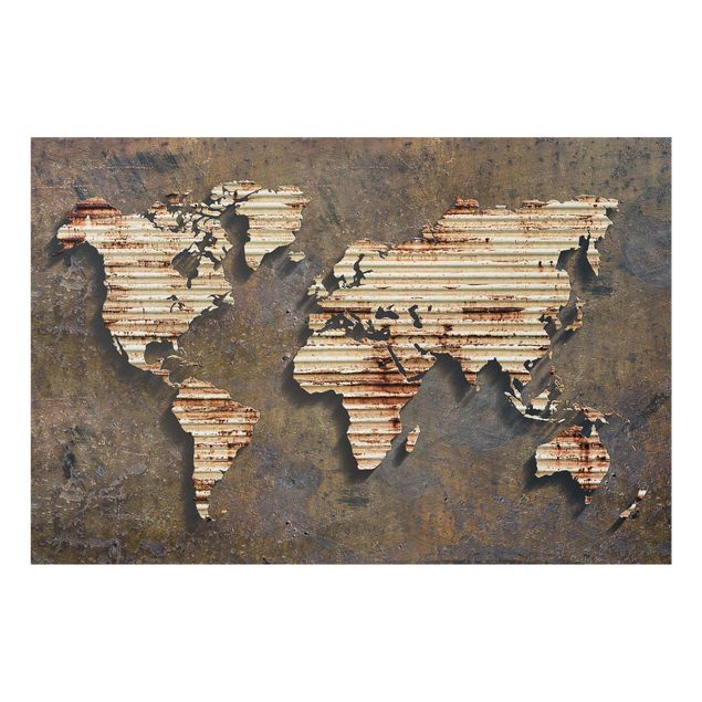 Cuadros modernos Rust World Map