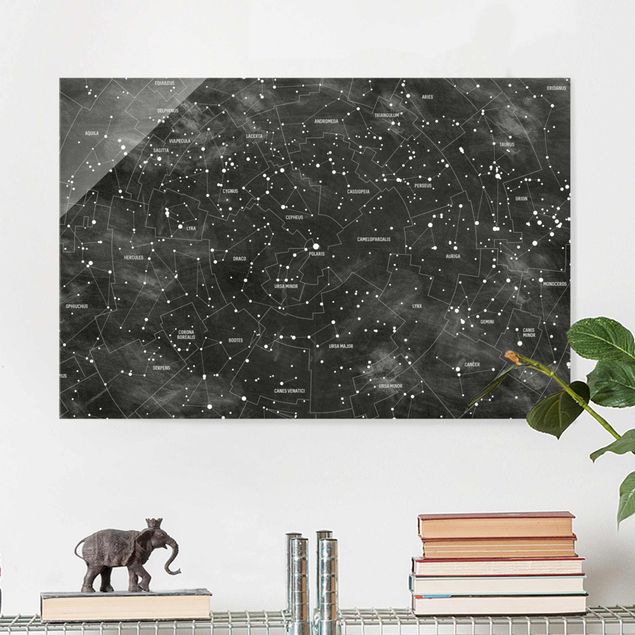 Decoración cocina Map Of Constellations Blackboard Look