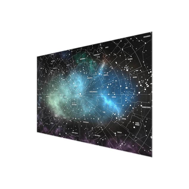 Cuadros Stellar Constellation Map Galactic Nebula