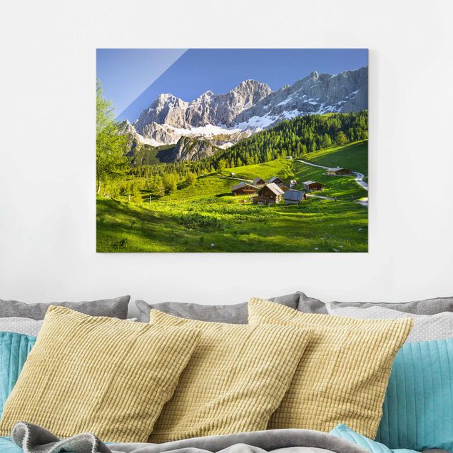 Cuadros de cristal montañas Styria Alpine Meadow