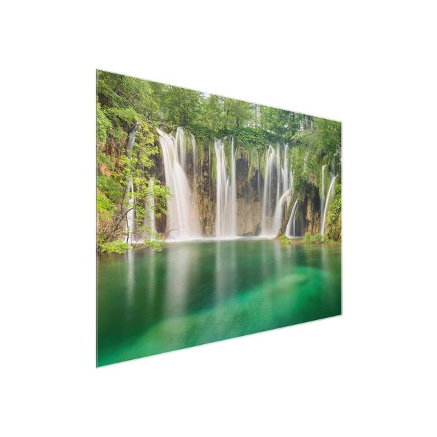 Cuadros de cristal paisajes Waterfall Plitvice Lakes