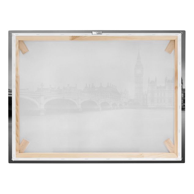 Cuadros en blanco y negro Westminster Bridge And Big Ben