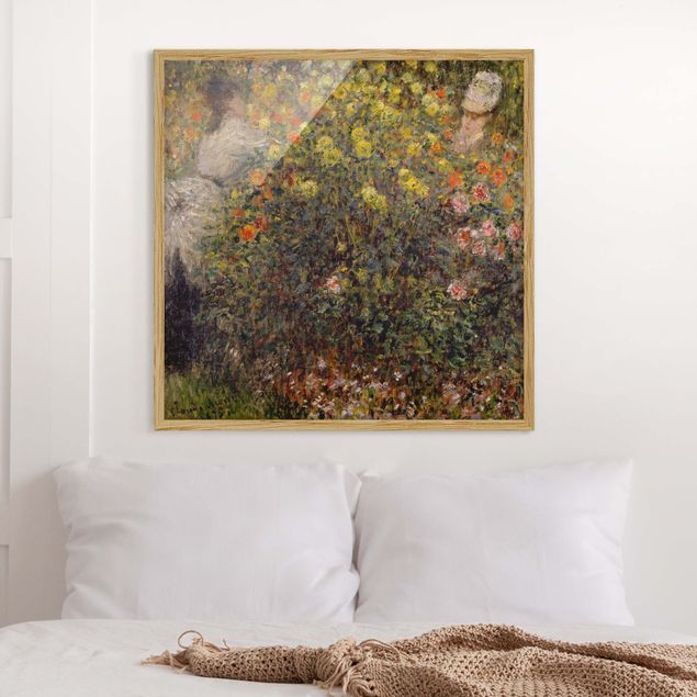 Cuadro del Impresionismo Claude Monet - Two Ladies in the Flower Garden