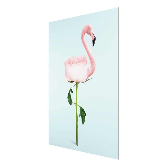Cuadros flores Flamingo With Rose