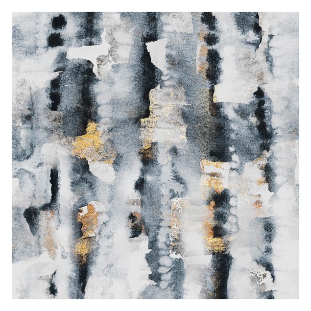 Cuadros Elisabeth Fredriksson Abstract Watercolour With Gold