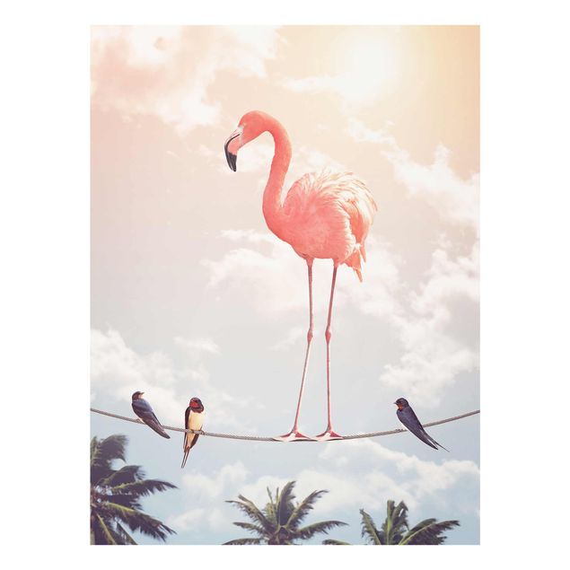 Cuadros de plantas naturales Sky With Flamingo