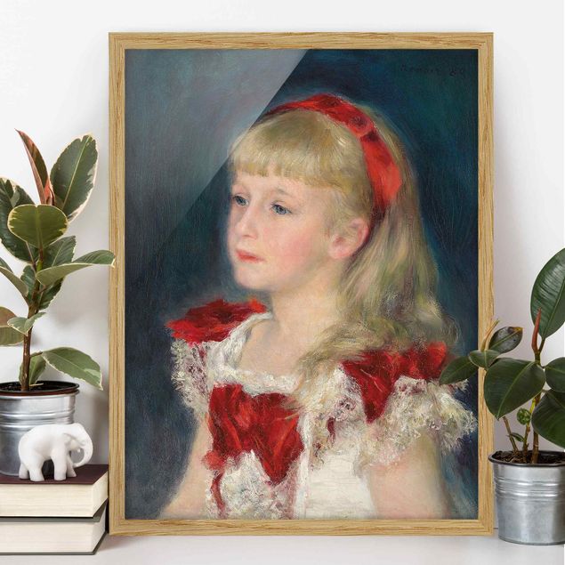 Decoración de cocinas Auguste Renoir - Mademoiselle Grimprel with red Ribbon