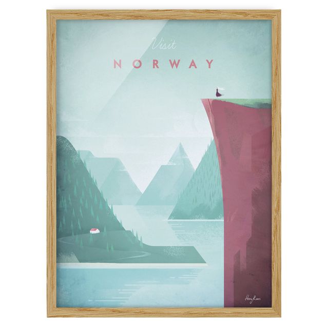 Cuadros paisajes Travel Poster - Norway