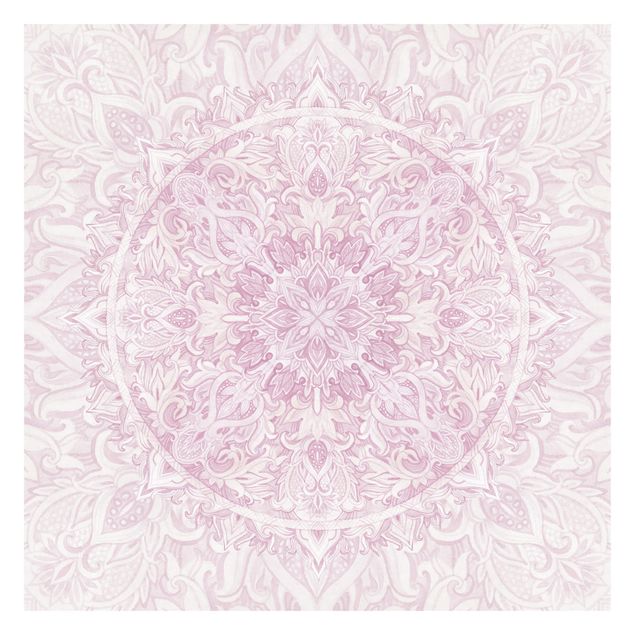 Papel pared rosa Mandala Watercolour Ornament Pink