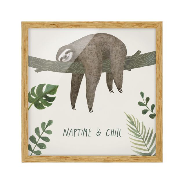 Cuadros con frases motivadoras Sloth Sayings - Chill