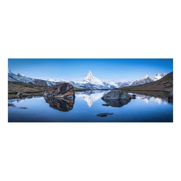Cuadros paisajes Stellisee Lake In Front Of The Matterhorn