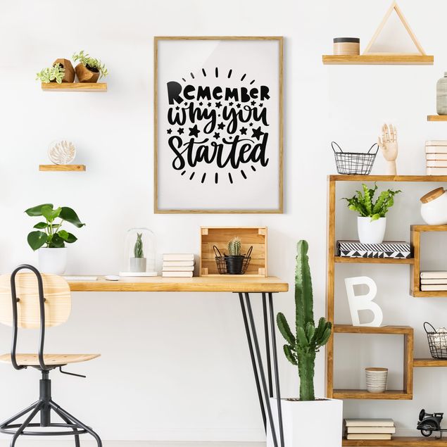 Cuadros frases Remember Why You Started