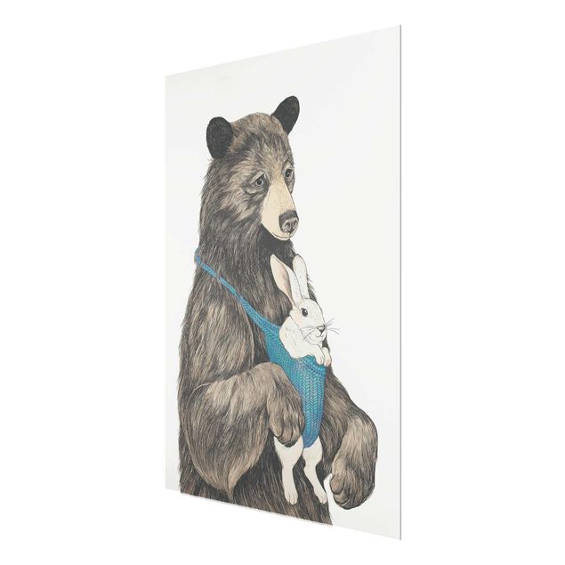 Cuadros modernos Illustration Bear And Bunny Baby