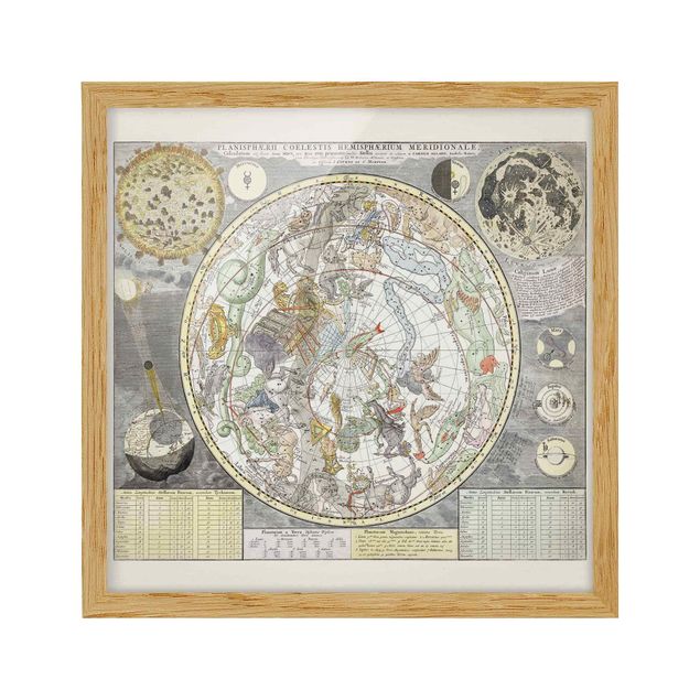 Cuadro de mapamundi Vintage Ancient Star Map