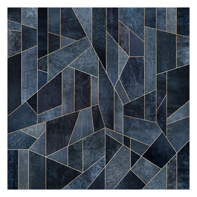 Papel pintado azul Blue Geometry Watercolour