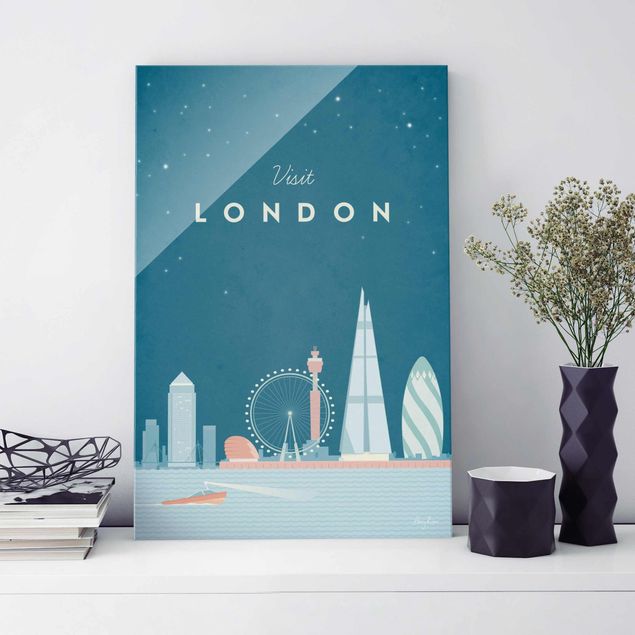 Cuadros de cristal Londres Travel Poster - London