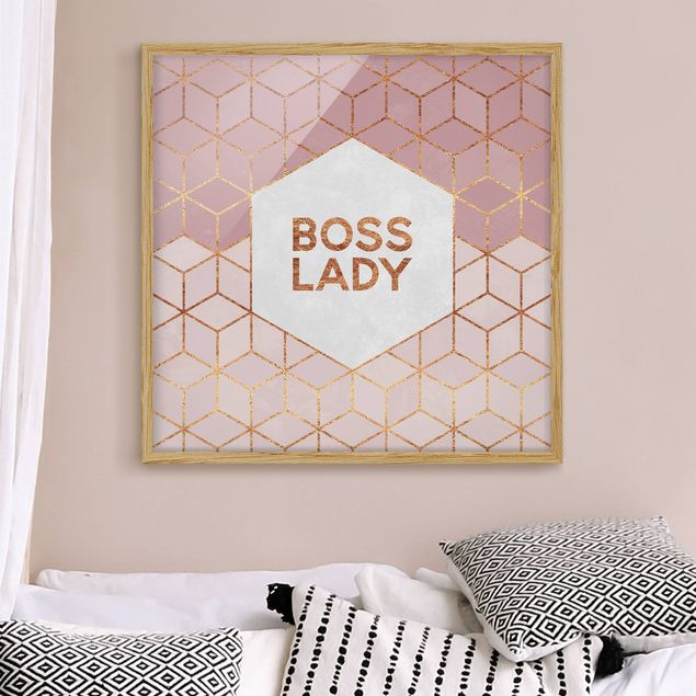 Decoración cocina Boss Lady Hexagons Pink