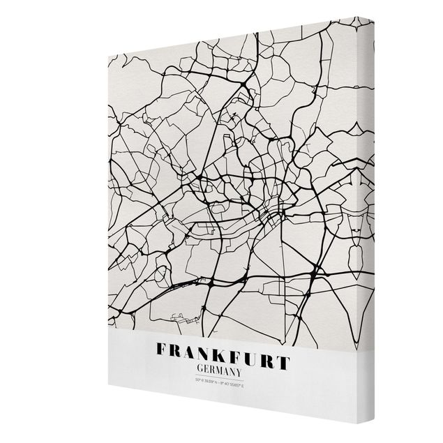 Cuadros Frankfurt City City Map - Classical