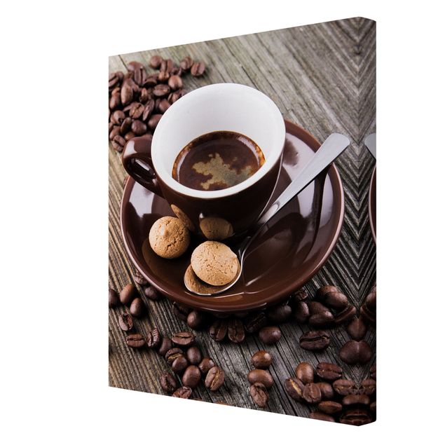 Cuadros marrón Coffee Mugs With Coffee Beans