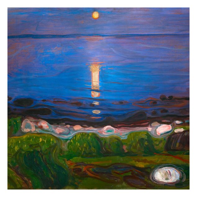Papel pintado mar Edvard Munch - Summer Night By The Beach