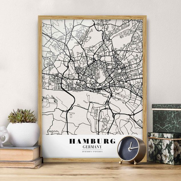 Decoración de cocinas Hamburg City Map - Classic