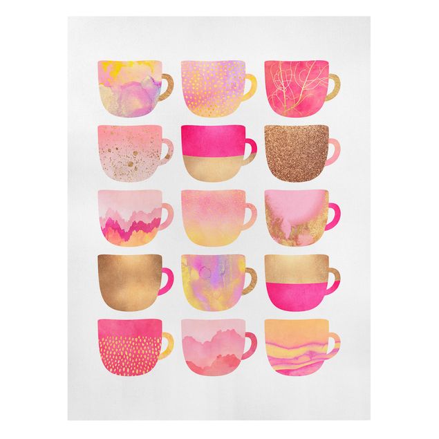 Cuadros famosos Golden Mugs With Light Pink