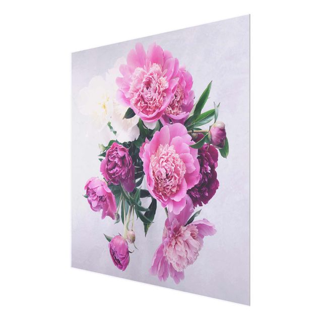 Cuadros de flores Peonies Shabby Pink White