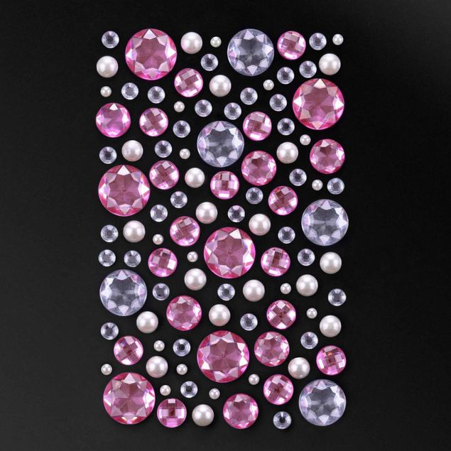 100 x Strasssteine Set - Kristall Silber Rosé