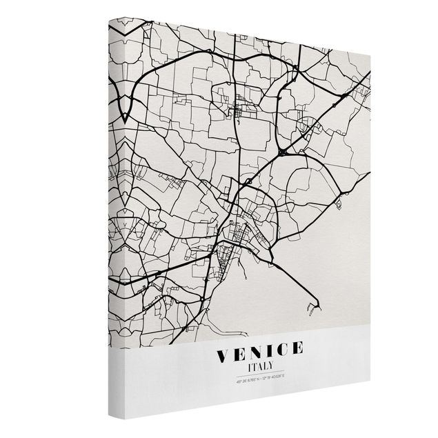 Lienzos de mapamundi Venice City Map - Classic