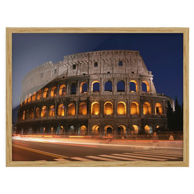 Cuadros modernos Colosseum in Rome at night
