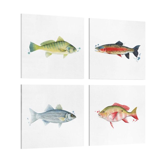 Cuadros modernos Ink Trap - Fish Set I