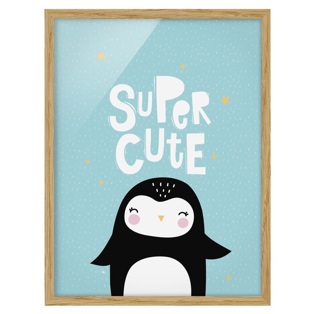 Cuadros frases Super Cute Penguin