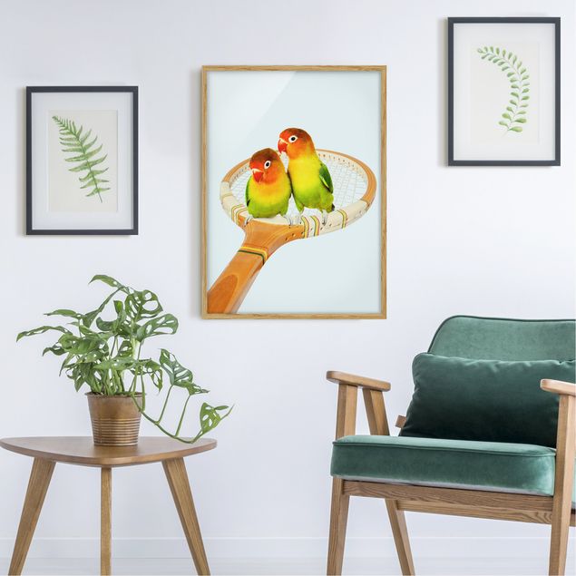 Pósters enmarcados de cuadros famosos Tennis With Birds