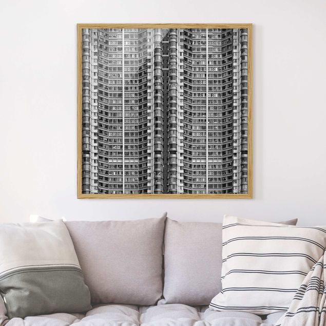 Pósters enmarcados en blanco y negro Skyscraper