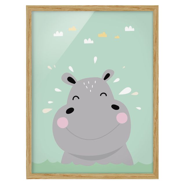 Cuadros modernos y elegantes The Happiest Hippo