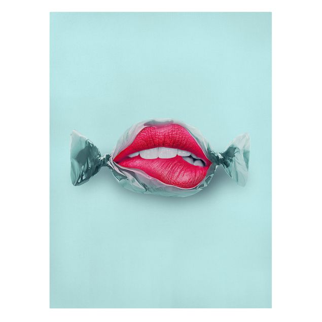 Cuadros turquesa Candy With Lips
