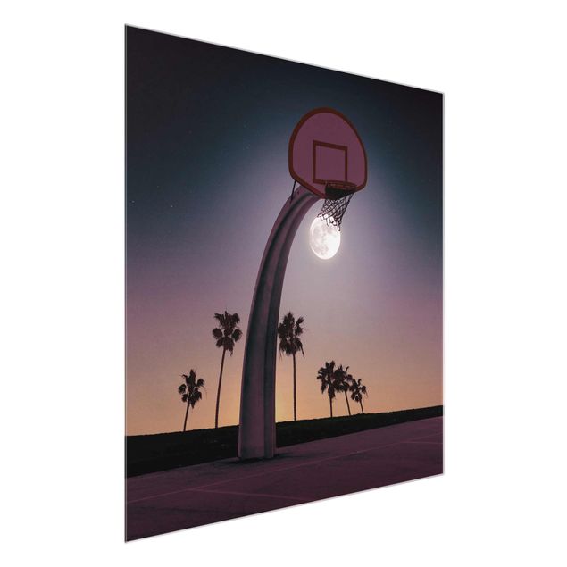 Cuadros modernos y elegantes Basketball With Moon