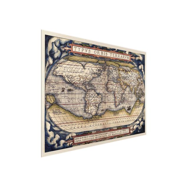 Cuadros retro vintage Historic World Map Typus Orbis Terrarum