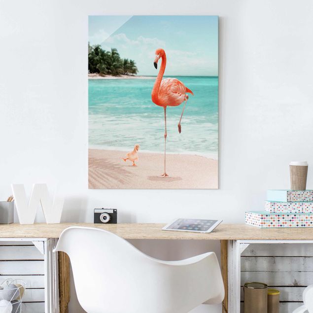 Decoración cocina Beach With Flamingo
