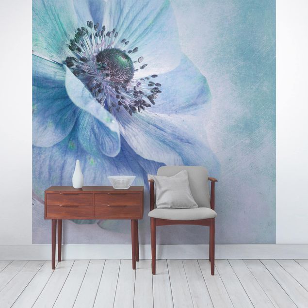 Papeles pintados modernos Flower In Turquoise